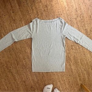 GAP Gray Striped long-sleeve Tee